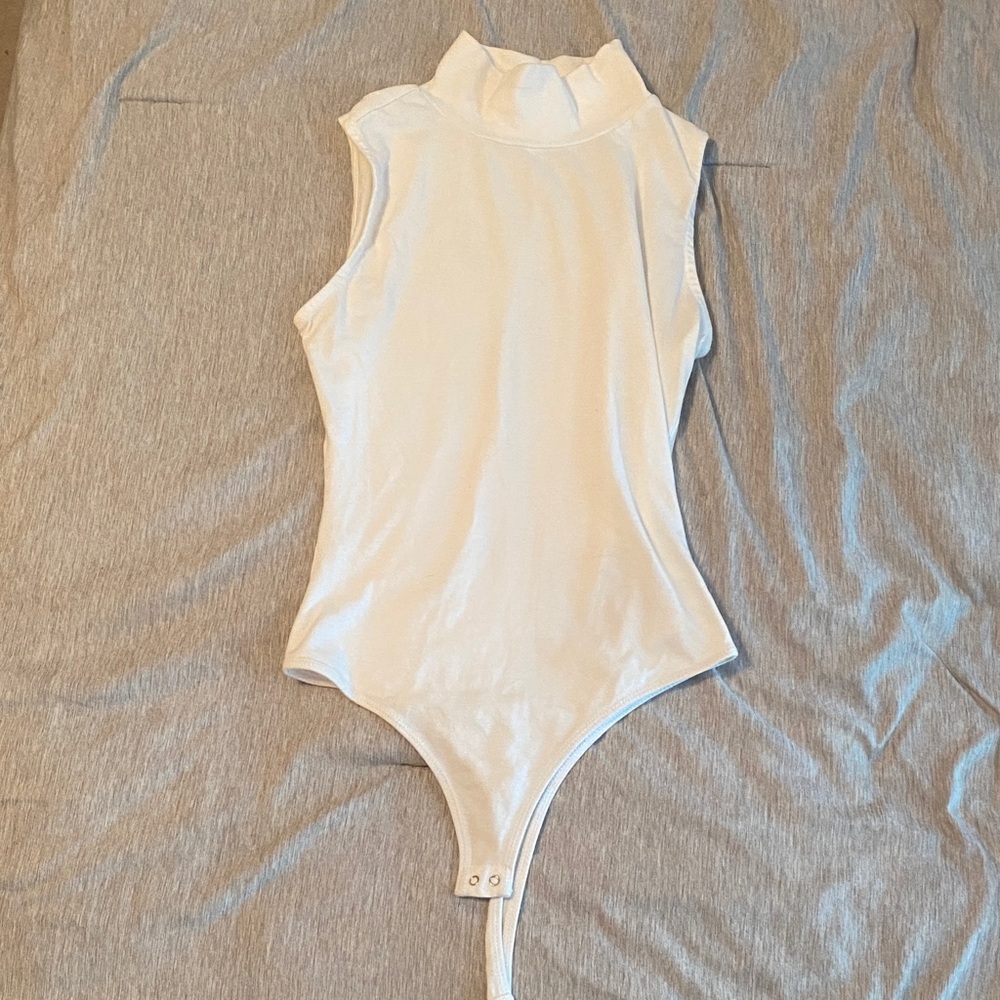 Sleeveless White Bodysuit